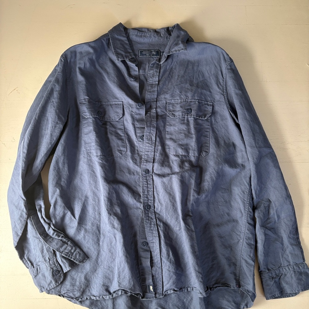 Vineyard Vines Slate Gray Button Down Shirt